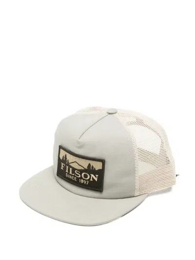 Filson Logo-patch Cap In Gray