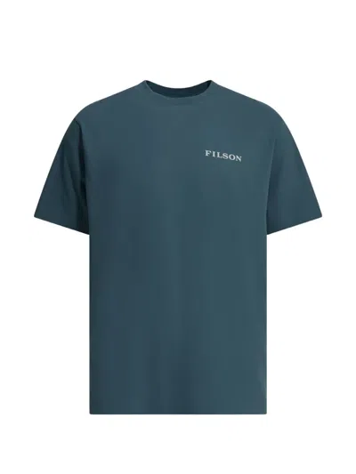 Filson Logo-print Cotton T-shirt In Blue