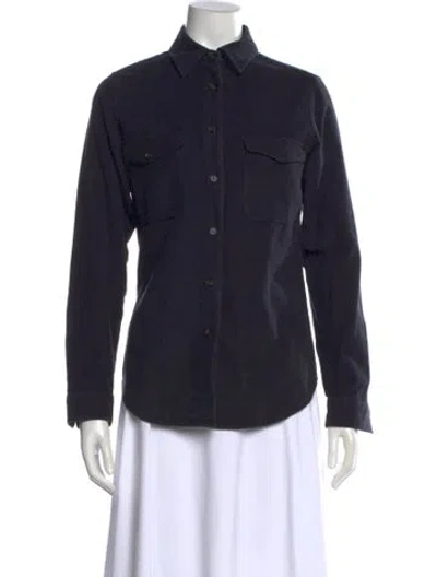 Pre-owned Filson Long Sleeve Button-up Top In Blue