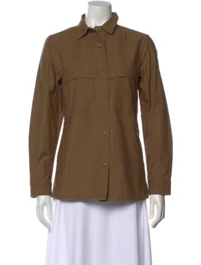 Pre-owned Filson Long Sleeve Button-up Top In Brown
