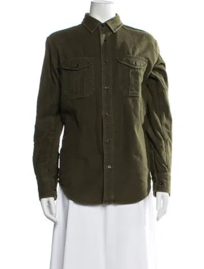 Pre-owned Filson Long Sleeve Button-up Top In Green