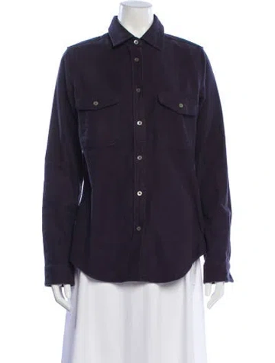 Pre-owned Filson Long Sleeve Button-up Top In Purple