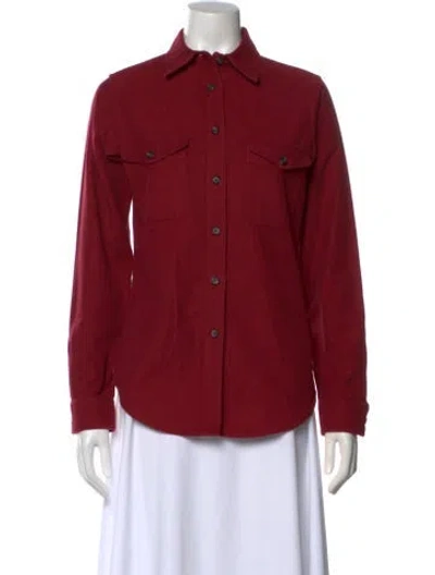 Pre-owned Filson Long Sleeve Button-up Top In Red