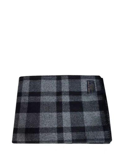 Filson Mackinaw Checked Wool Blanket In Black