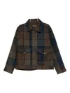 Filson Mackinaw Checked Wool Jacket In Brown