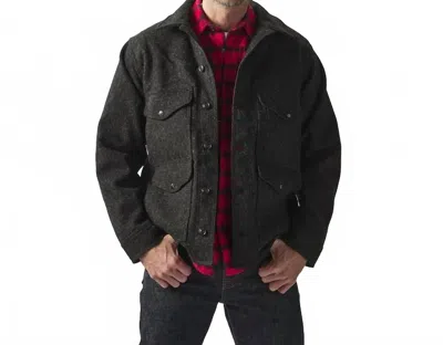 Filson Mackinaw Cruiser Coat In Charcoal In Black