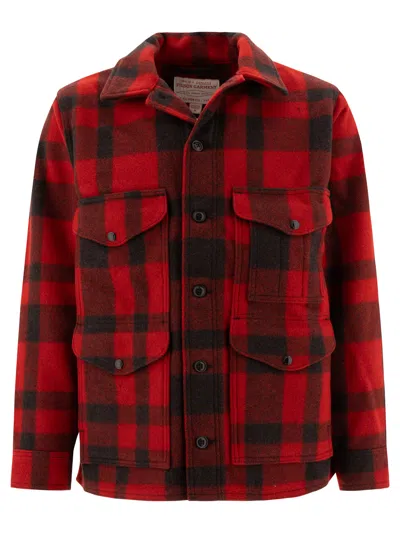 Filson Mackinaw Mini Short Jacket In Red