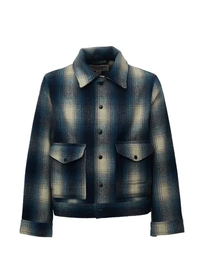 Filson Mackinaw Plaid Wool Jacket In Blue