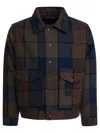 Filson Mackinaw Checked Wool Jacket In Animal Print