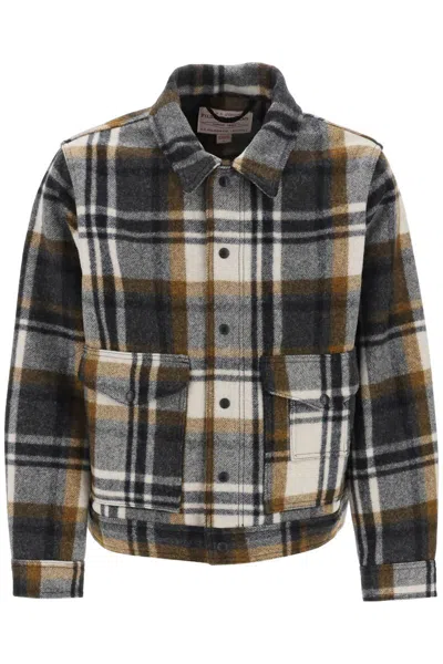 Filson Mackinaw Wool Overshirt In Marrone