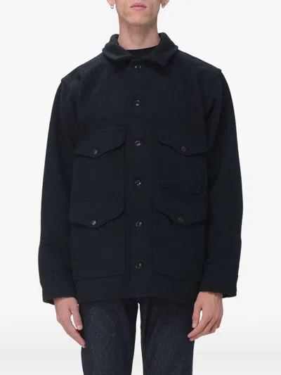 Filson Mackinaw Wool Utility Jacket In Black