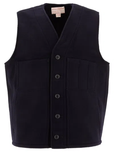 Filson "mackinaw" Wool Vest In Blue