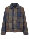 Filson Mackinaw Checked Wool Jacket In Blue