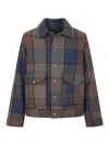 Filson Mackinaw Wool Work Jacket In Blue