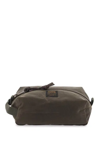 Filson "makeup Bag In Lightweight Fabric In Green