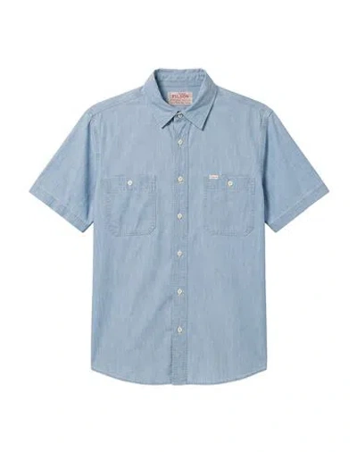 Filson Man Denim Shirt Azure Size S Cotton In Blue