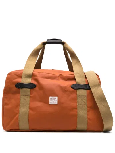 Filson Medium Canvas Duffle Bag In Orange