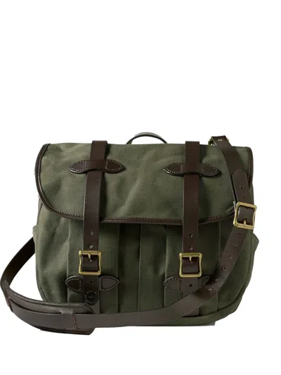 Filson Medium Rugged Buckle-fastening Messenger Bag In Green