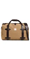 Filson Medium Rugged Twill Duffle Bag Tan In Brown