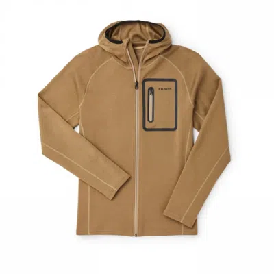 Filson Men's 400g Merino Hoodie In Rugged Tan In Multi
