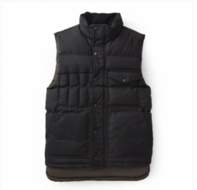 Pre-owned Filson Men's Down Cruiser Vest - Size Large With Tags In Blue Coal