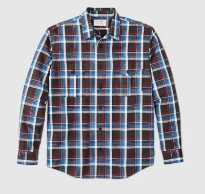 Filson Men's Light Weight Alaskan Guide Shirt In Glacier Blue Plaid In Multi