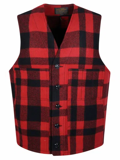 Filson Men's Mackinaw Wool Vest In Red