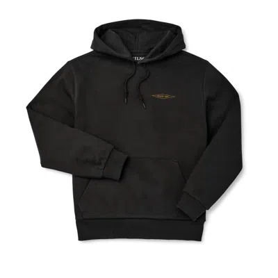 Filson Men's Prospector Embroidered Hoodie In Faded Black/gold Diamond