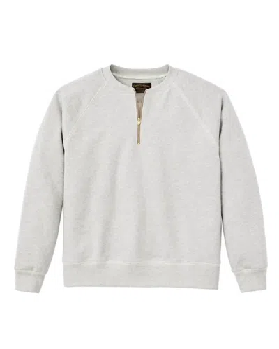 Filson Men's Quarter Zip Terry Sweatshirt In Heather Gray