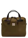 Filson Tin Cloth Compact Briefcase Crossbody Bags Brown In Brown