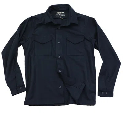 Pre-owned Filson Men's Wool Jac Shirt Made In Usa Navy Size Large Long Jac-shirt In Blue