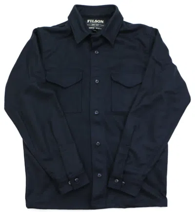 Pre-owned Filson Men's Wool Jac Shirt Made In Usa Navy Size Medium Long Jac-shirt In Blue