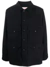 Filson Mackinaw Cruiser Field Jacket With Pointed Collar And Four Patch Pockets In Blue