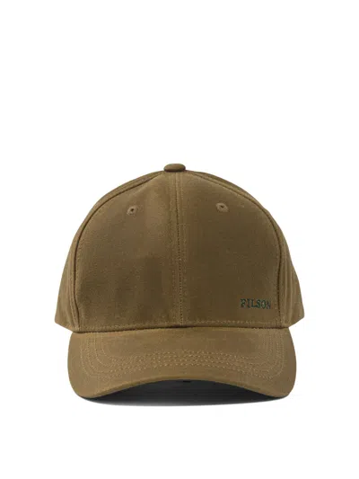 Filson Logo Baseball Cap In Brown