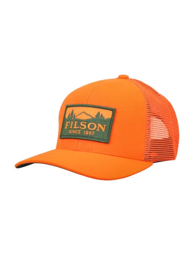 Filson Orange Logo Baseball Hat