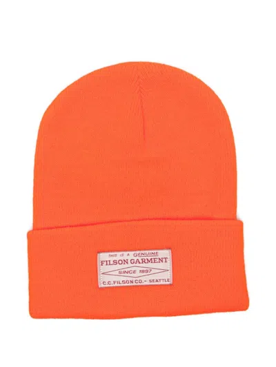 Filson Orange Logo Beanie Hat