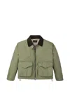 Filson Oversized Flap-pocket Zip-up Jacket In Green