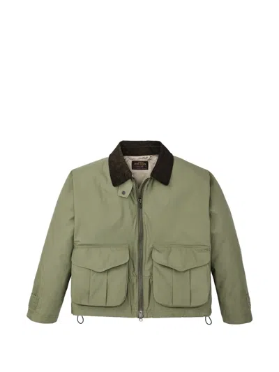 Filson Oversized Flap-pocket Zip-up Jacket In Green