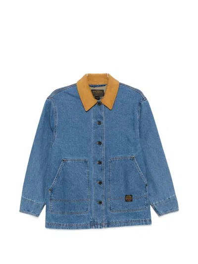 Filson Patch-pocket Denim Jacket In Blue