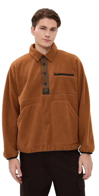 Filson Pile Fleece Pullover Whiskey In Brown