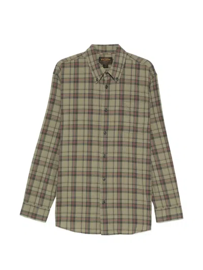 Filson Plaid Buttoned Shirt In Green