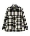Filson Check-pattern Button-up Jacket In Black