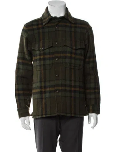 Pre-owned Filson Plaid Print Jacket In Brown