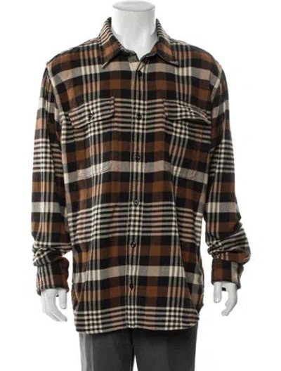 Pre-owned Filson Plaid Print Jacket In Brown
