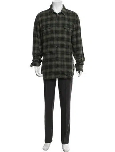 Pre-owned Filson Plaid Print Jacket In Green
