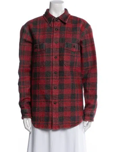 Pre-owned Filson Plaid Print Jacket In Red