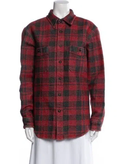 Pre-owned Filson Plaid Print Jacket In Red