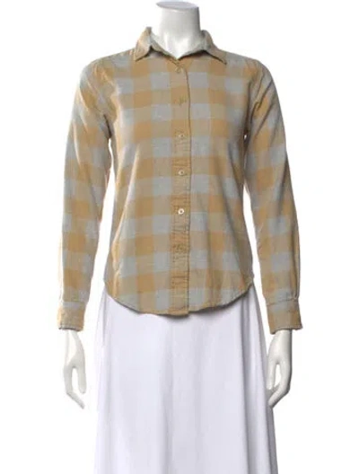 Pre-owned Filson Plaid Print Long Sleeve Button-up Top In Neutrals