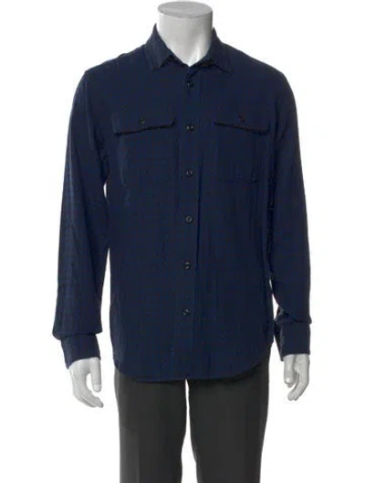 Pre-owned Filson Plaid Print Long Sleeve Shirt In Blue