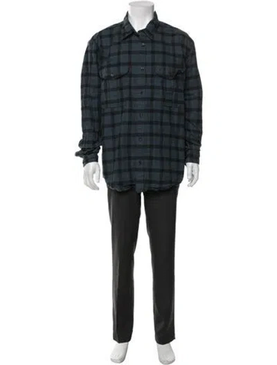 Pre-owned Filson Plaid Print Long Sleeve Shirt In Blue
